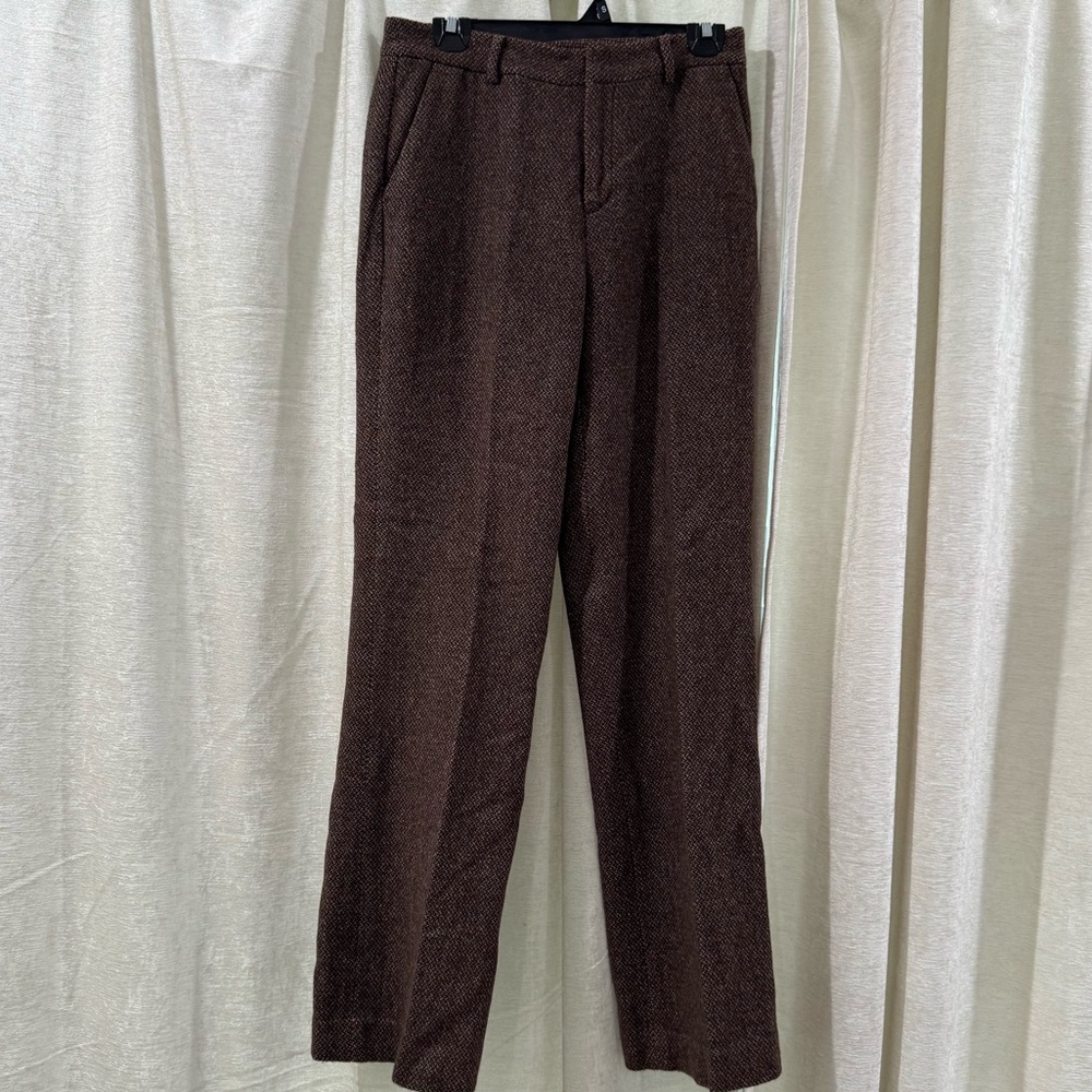 Lauren Ralph Lauren Wool Pleated‎ Wide-Leg Dress Pants — Size 4